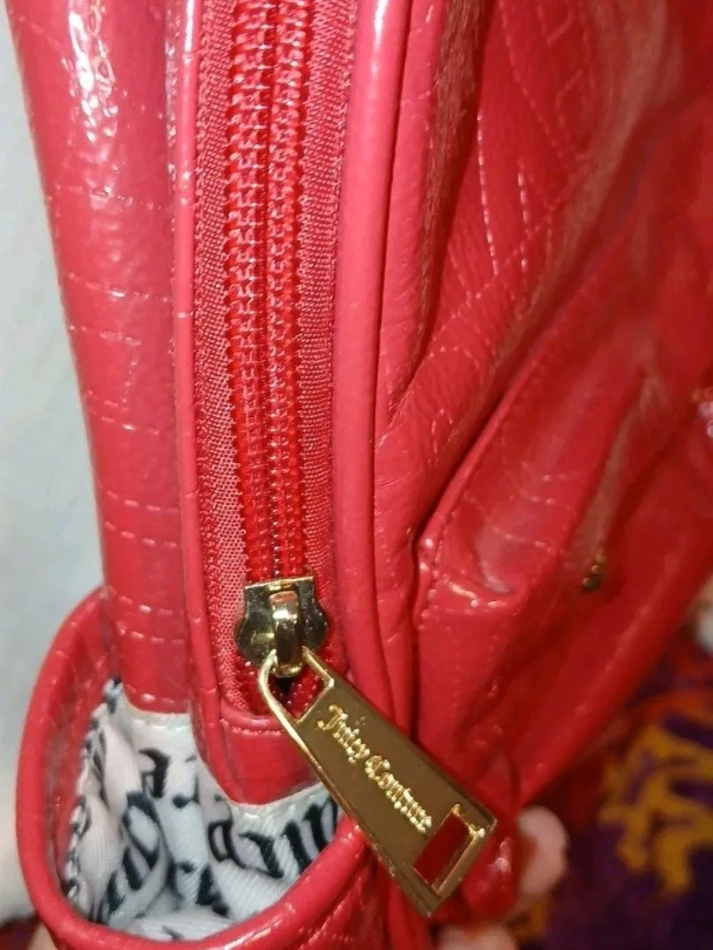 Juicy Couture Signature Ever After Backpack Bag in red